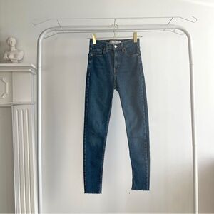 Topshop High Waist Blue Skinny Jeans